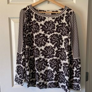Loft Outlet black & white blouse